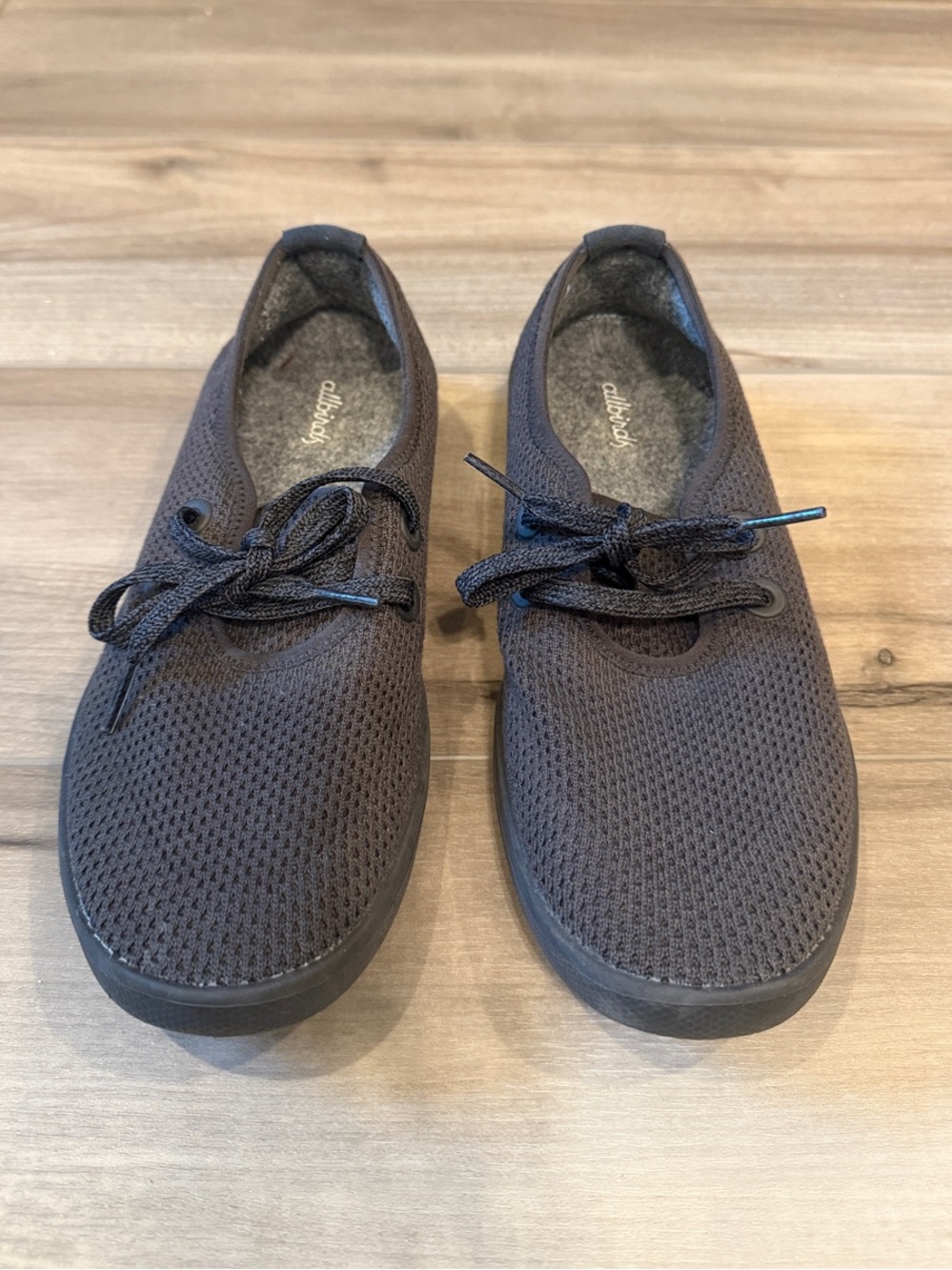 allbirds Womenβs Knit Lace-Up Sneakers in Charcoal